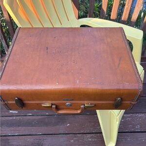 Samsonite Tan Leather Suitcase